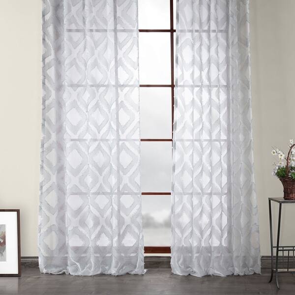 Shop Exclusive Fabrics Capella Patterned Linen Sheer Curtain On