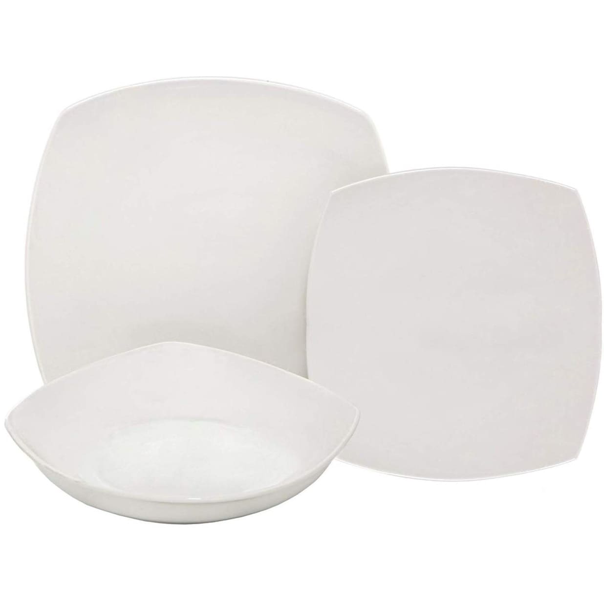 Plain 16PC Dinner Set Bowl Plate Mug Soup Side Porcelain Cup Gift Kitchen Service New Plain 16PC Dinner Set Bowl Plate Mug Soup Side Porcelain Cup Gift Kitchen Service New