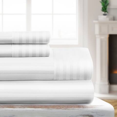 Luxury Ultra Soft Striped Bed Sheet Set by Sharon Osbourne Home