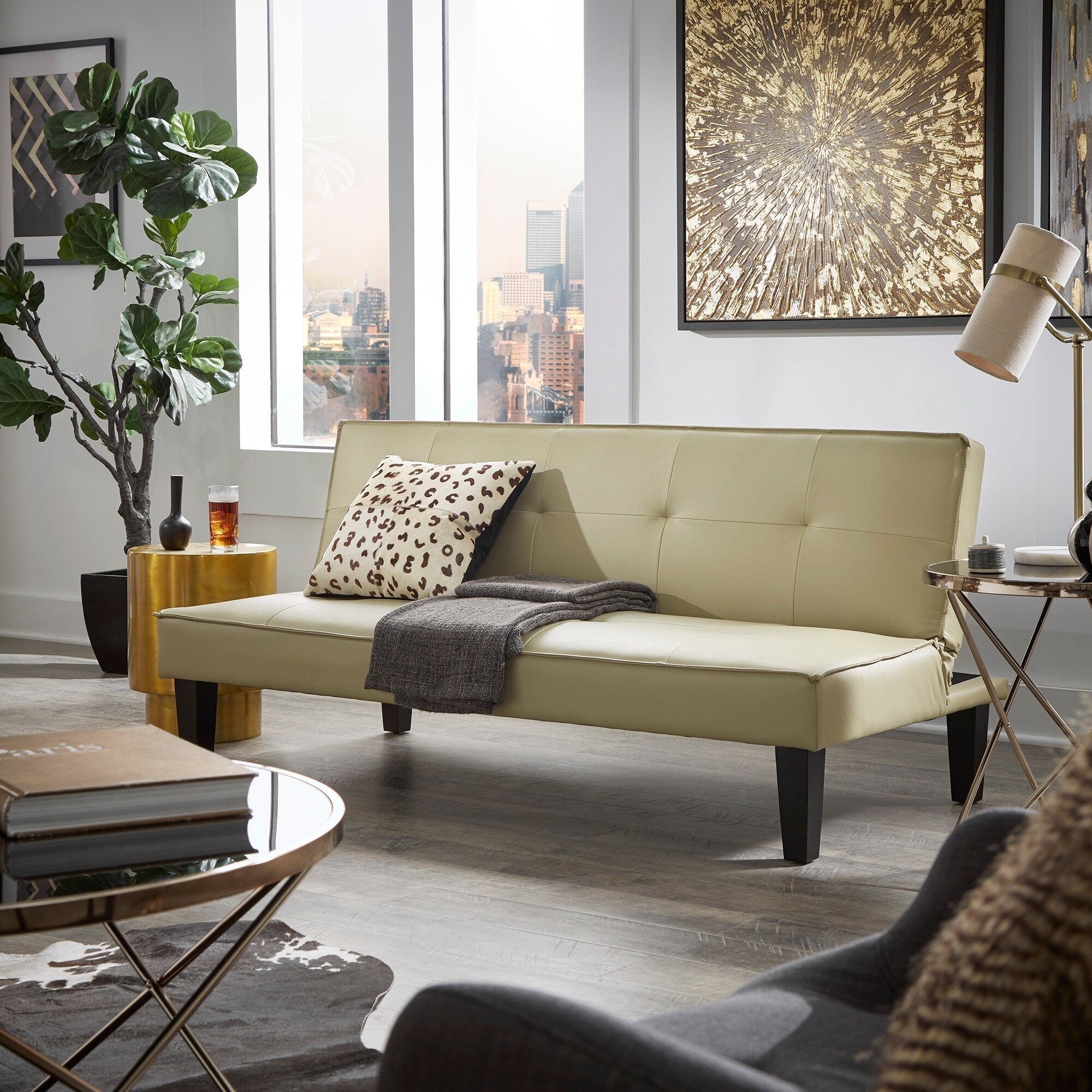 Shop Porch Den Evers Mini Futon Sofa Bed Free Shipping Today
