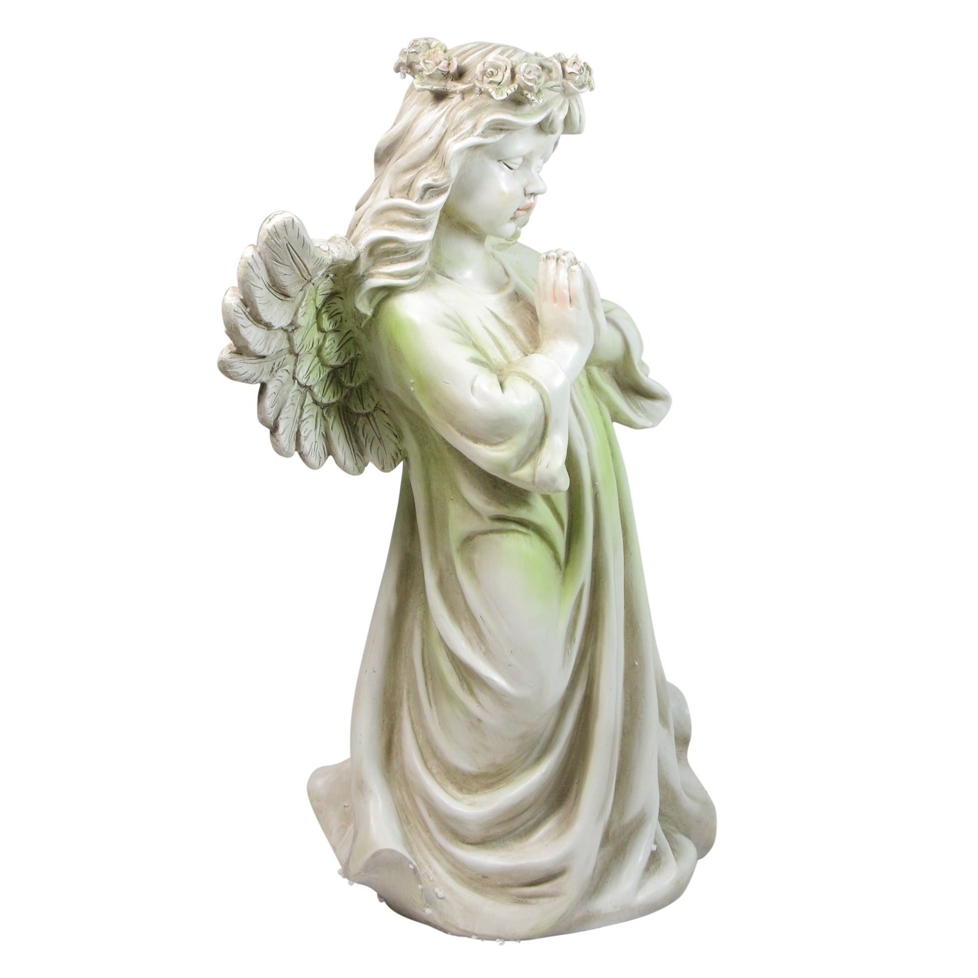 27" Angel Kneeling In Prayer Outdoor Patio Garden Statue - Bed Bath ...