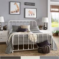 Copper Grove Balta Metal Bed with Beaded Headboard