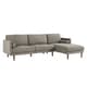 preview thumbnail 26 of 33, Oana Mid-Century Sectional Sofa with Chaise Lounge by iNSPIRE Q Modern Light Heathered Grey - Right Facing