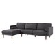 preview thumbnail 11 of 33, Oana Mid-Century Sectional Sofa with Chaise Lounge by iNSPIRE Q Modern Heathered Black - Left Facing