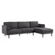 preview thumbnail 23 of 25, Carson Carrington Hjarpasen Rubberwood Sectional Sofa Heathered Black - Right Facing