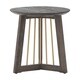 preview thumbnail 3 of 4, Strick & Bolton Yael Gold-finished Metal and Reclaimed Wood End Table