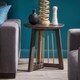 preview thumbnail 1 of 4, Strick & Bolton Yael Gold-finished Metal and Reclaimed Wood End Table