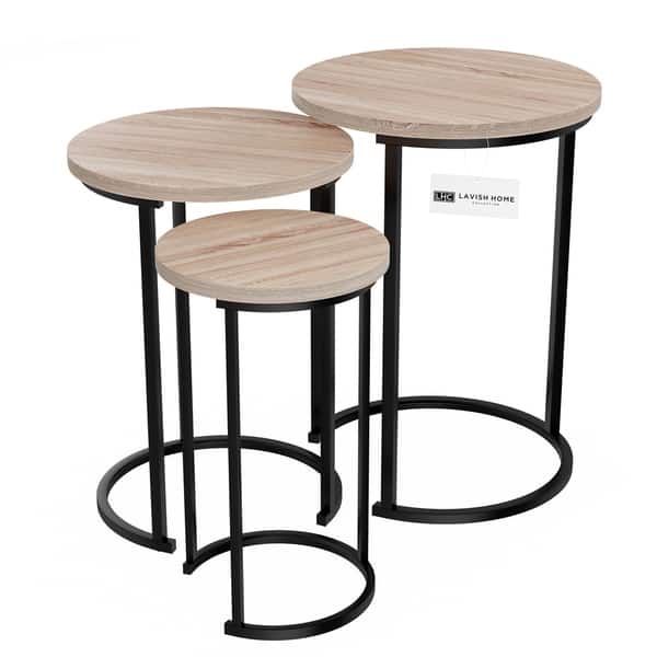 Lavish Home Accent Furniture Woodgrain Look Round Lavish Home Accent Furniture