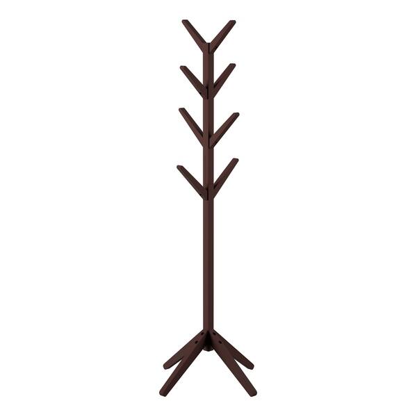 slide 1 of 7, Coat rack-Modern Freestanding Wooden Coat Tree-Hallway, Entryway, or Office Hanging Rack by Lavish Home - 20 x 20 x 67