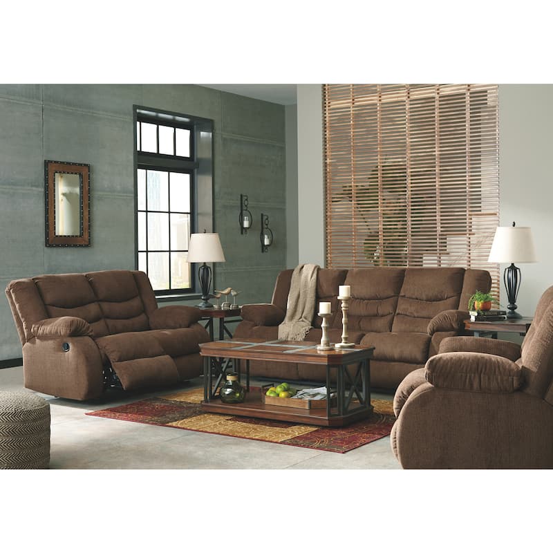 Tulen Contemporary Reclining Sofa Chocolate