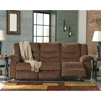 Tulen Contemporary Reclining Sofa Chocolate