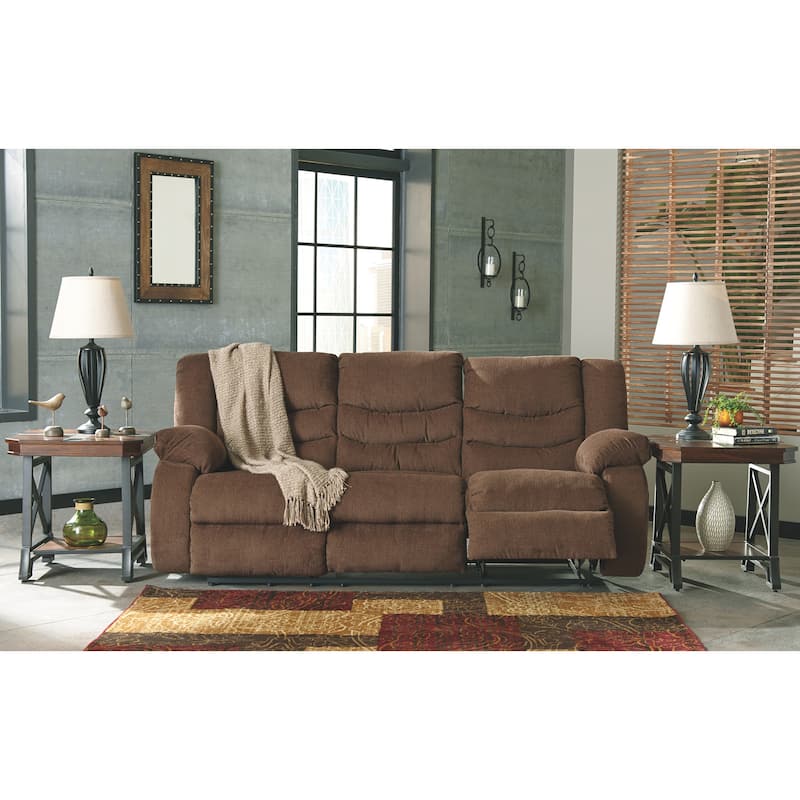 Tulen Contemporary Reclining Sofa Chocolate