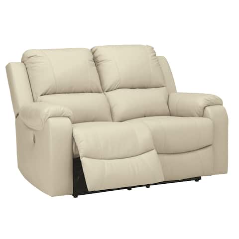 Signature Design by Ashley Mariupol Cream Reclining Power Loveseat