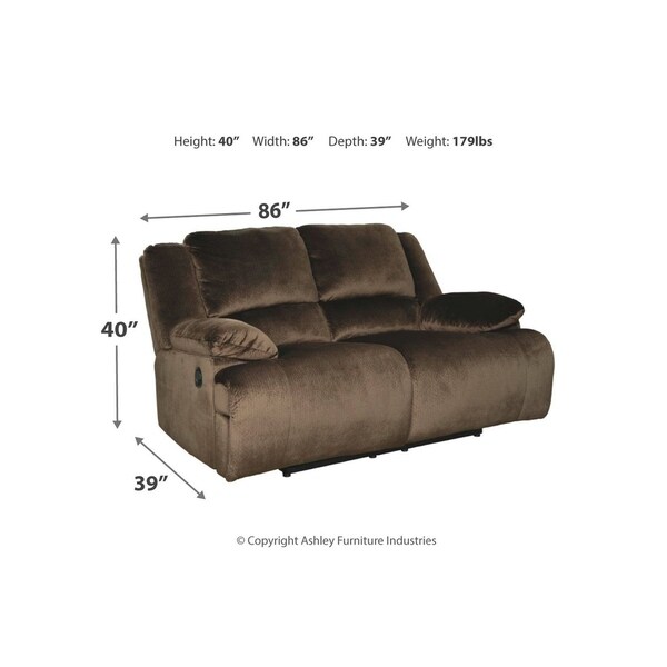 Shop Signature Design by Ashley Clonmel Chocolate Reclining Loveseat