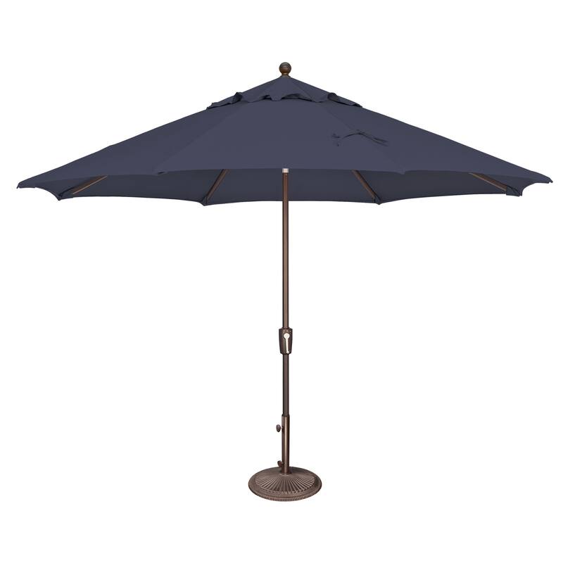 SimplyShade Catalina 11' Octagon Push Button Tilt Umbrella - Navy-Sunbrella