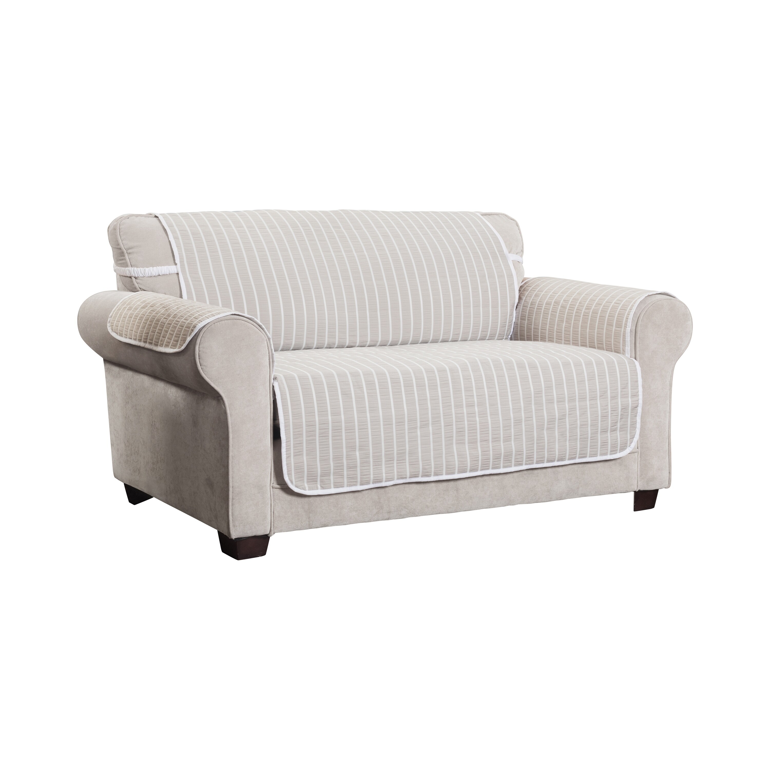 Harper Striped Loveseat Furniture Cover Slipcover On Harper Striped Loveseat Furniture Cover
