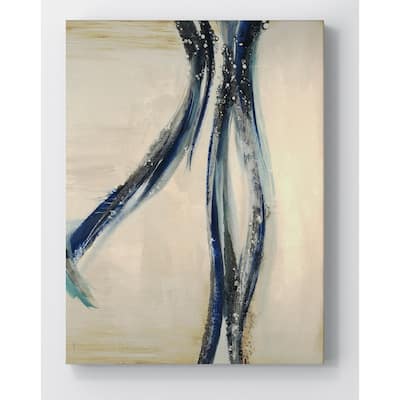 'Catching a Blue Wave' Premium Gallery-wrapped Canvas Wall Art