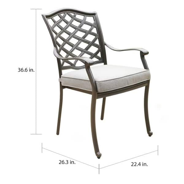 Arcadia 5-piece Outdoor Aluminum Dining Set with Cushions