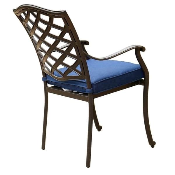 Deer Lake Aluminum Arm Chairs with Cast Slate Sunbrella Cushions (Set of 2) by Havenside Home