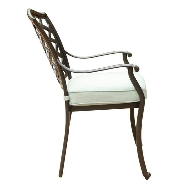 Deer Lake Aluminum Arm Chairs with Cast Slate Sunbrella Cushions (Set of 2) by Havenside Home