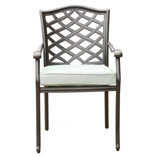 Deer Lake Aluminum Arm Chairs with Cast Slate Sunbrella Cushions (Set of 2) by Havenside Home