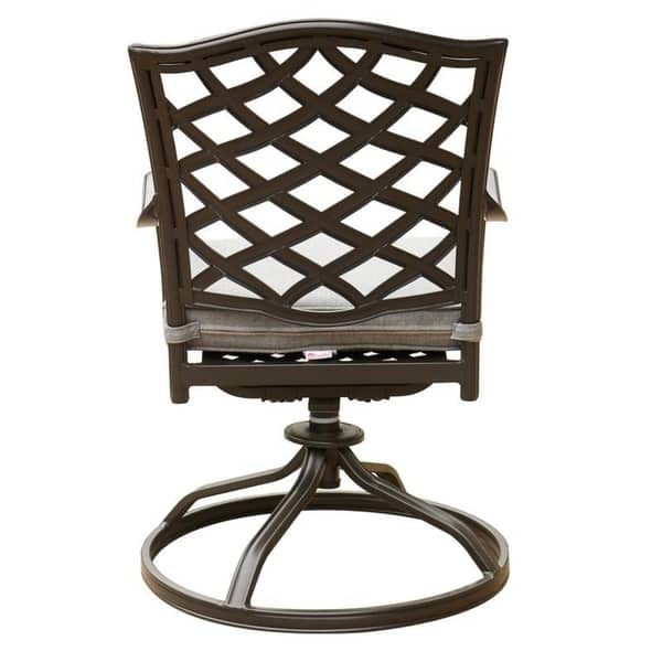 Deer Lake Aluminum Dining Swivel Chairs with Cushions (Set of 2) by Havenside Home