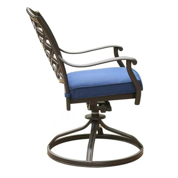 Deer Lake Aluminum Dining Swivel Chairs with Cushions (Set of 2) by Havenside Home