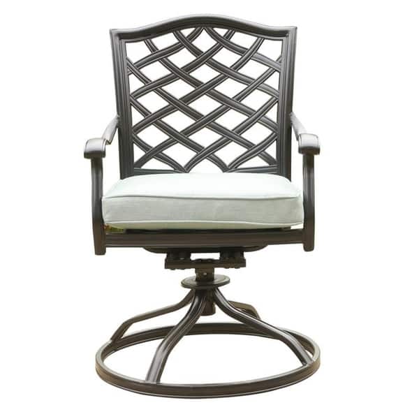 Deer Lake Aluminum Dining Swivel Chairs with Cushions (Set of 2) by Havenside Home