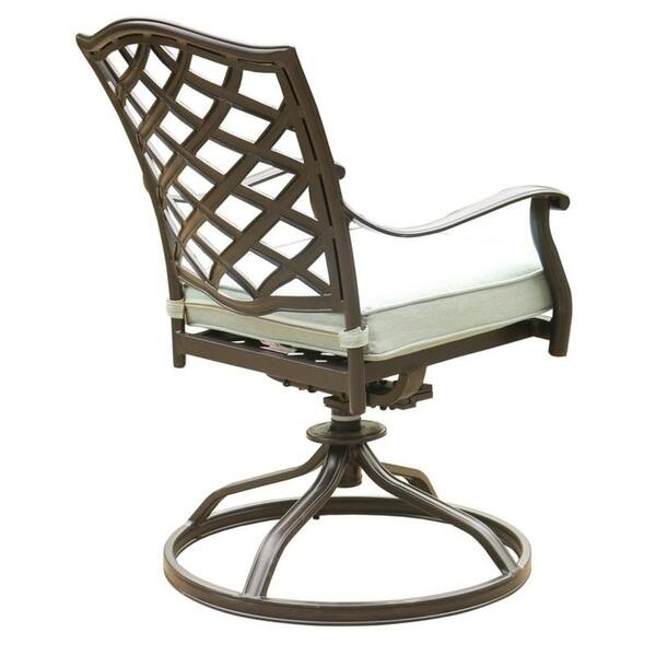 Deer Lake Aluminum Dining Swivel Chairs with Cushions (Set of 2) by Havenside Home