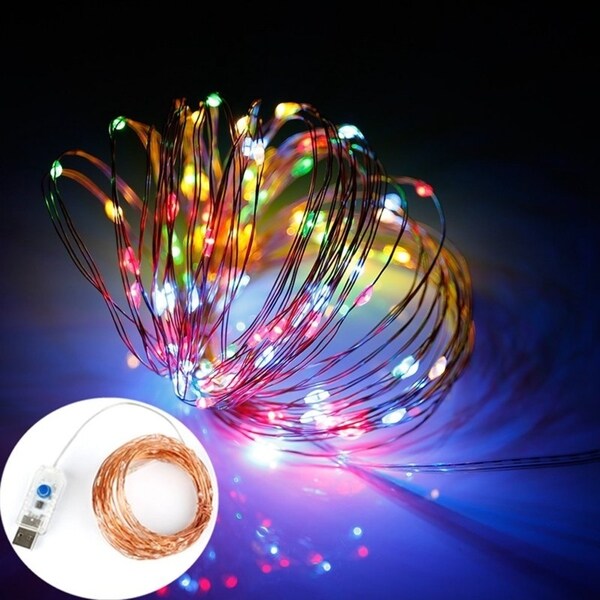 UPGRADE 33Ft 100 LED Waterproof Fairy Lights Battery Operated 8 Modes Copper String Lights with Remote Control for Bedroom Indoor & Outdoor Decorations 