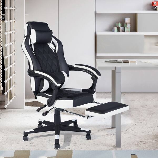 Shop Porch Den Yankton Black Ergonomic Reclining Gaming Chair