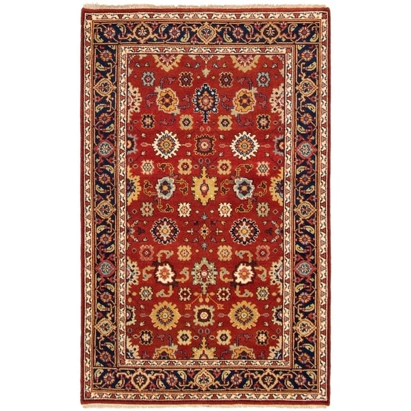 ECARPETGALLERY Hand-knotted Serapi Heritage Dark Copper Wool Rug - 5'0 x 8'0