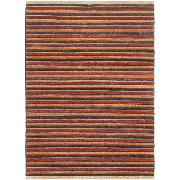 ECARPETGALLERY Hand-knotted Finest Ziegler Chobi Dark Copper Wool Rug - 4'9 x 6'5