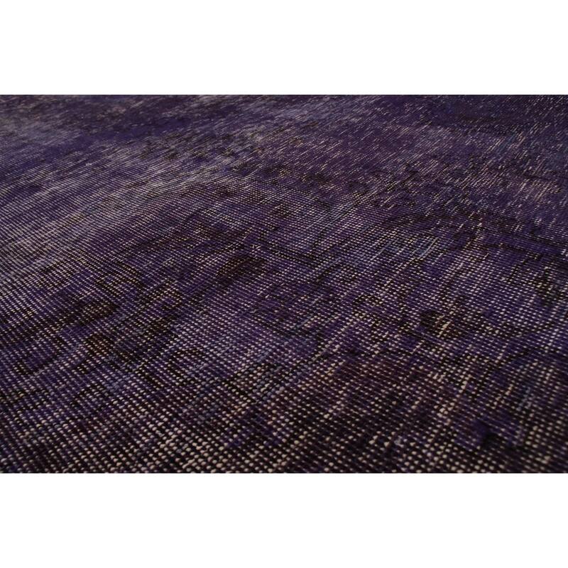 Hand-knotted Color Transition Purple Wool Rug - 5'9" x 9'1"/5'9 x 9'1