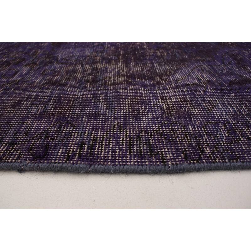 Hand-knotted Color Transition Purple Wool Rug - 5'9" x 9'1"/5'9 x 9'1