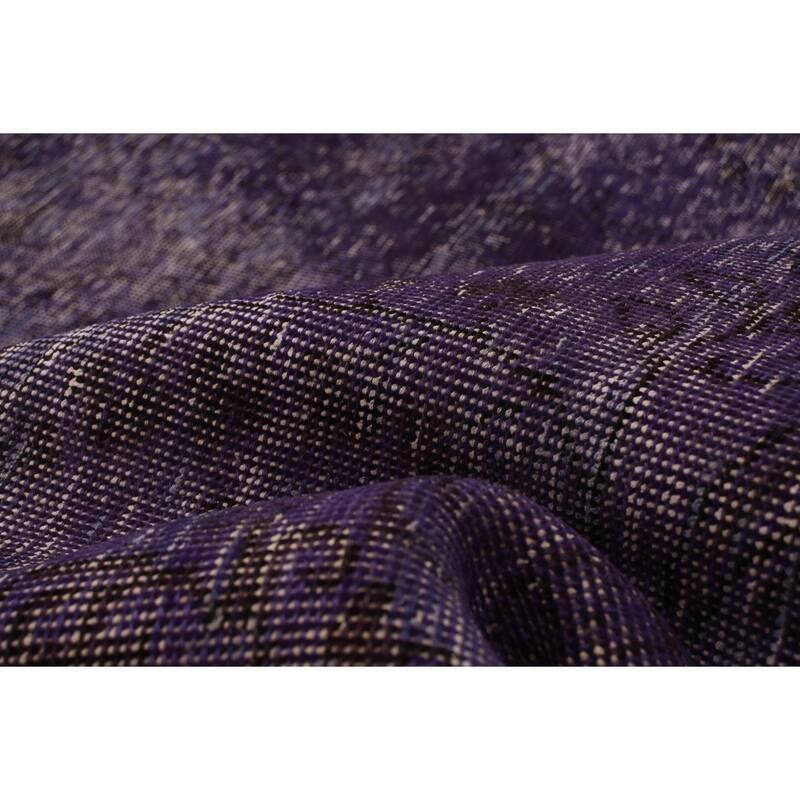 Hand-knotted Color Transition Purple Wool Rug - 5'9" x 9'1"/5'9 x 9'1