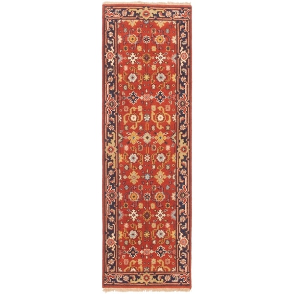 ECARPETGALLERY Hand-knotted Serapi Heritage Red Wool Rug - 2'5 x 7'11