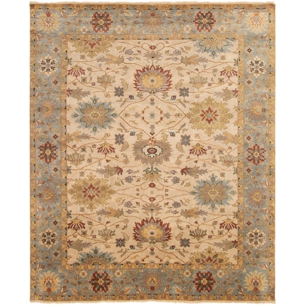 ECARPETGALLERY Hand-knotted Jules Serapi Ivory Wool Rug - 8'1 x 9'10