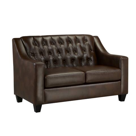 Keighley Top Grain Leather Loveseat
