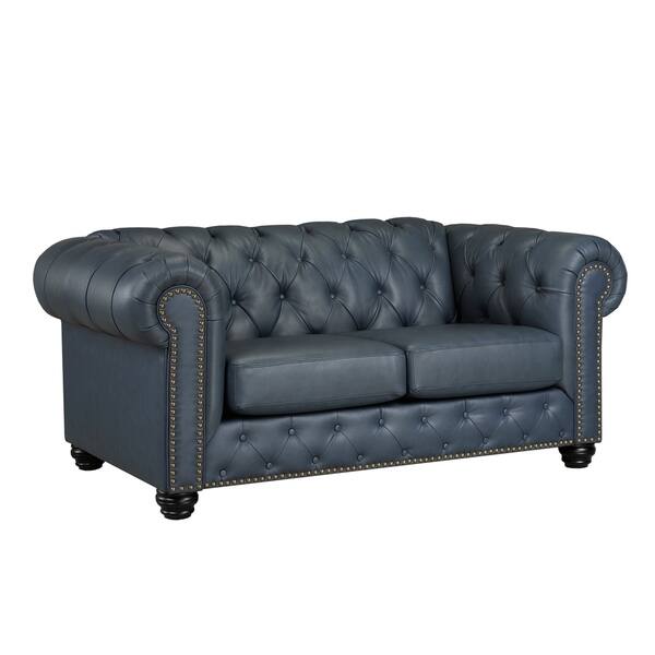 slide 2 of 11, Wigan Top Grain Leather Loveseat