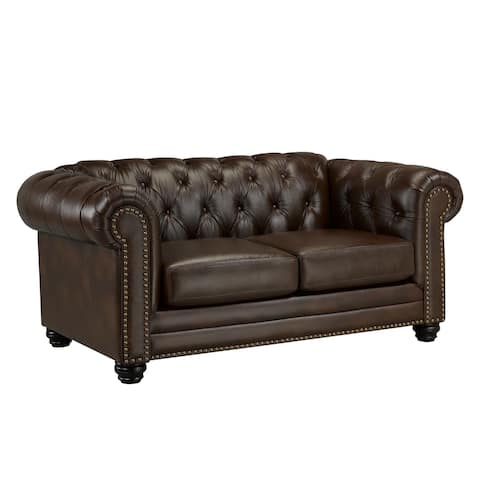 Maryport Top Grain Leather Loveseat