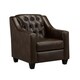 preview thumbnail 3 of 11, Keighley Top Grain Leather Sofa and Armchair Set