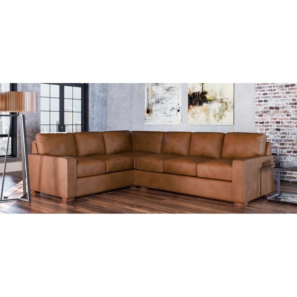 Maxim Genuine Leather Right Facing Sectional. Opens flyout.