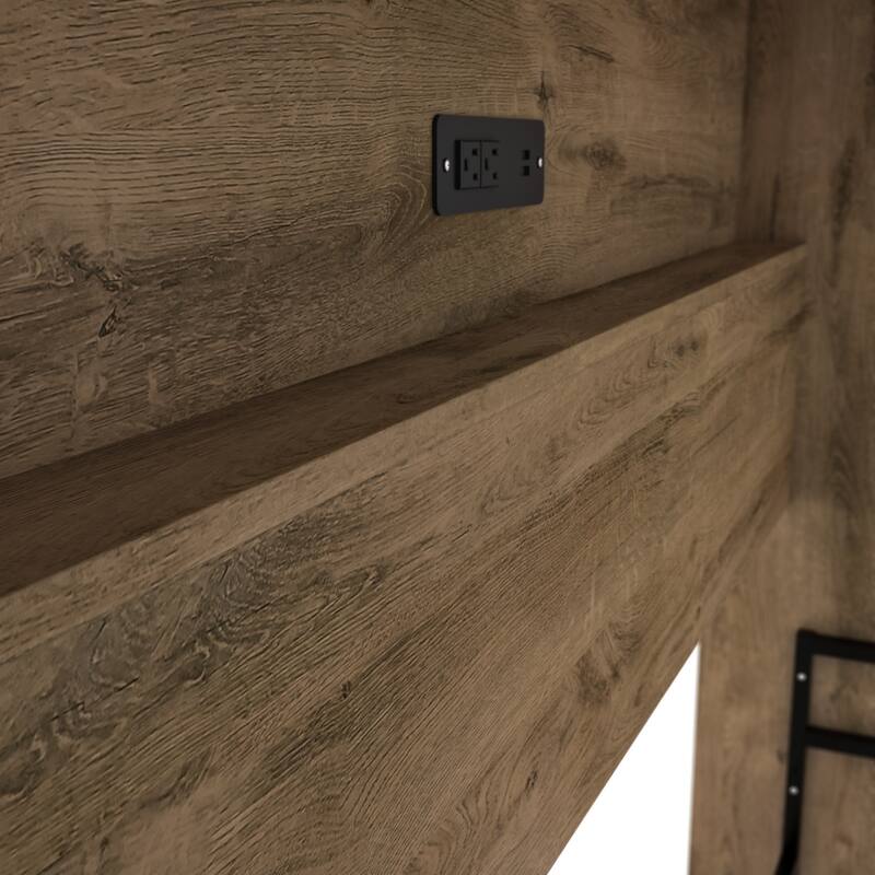 Pur by Bestar Cabinet Murphy Bed with Mattress and USB Port