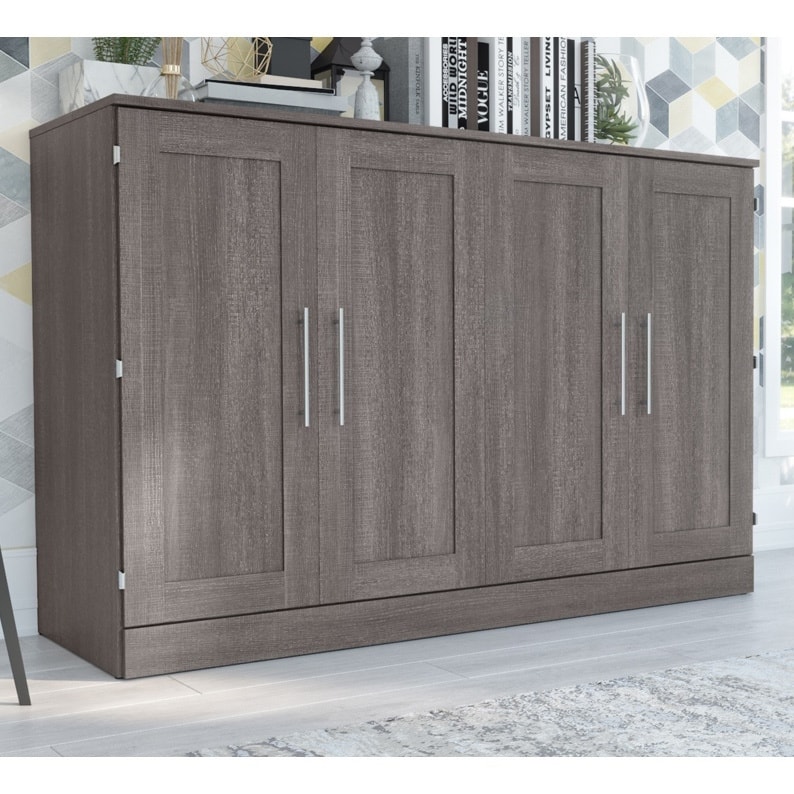 Pur by Bestar Cabinet Murphy Bed with Mattress and USB Port