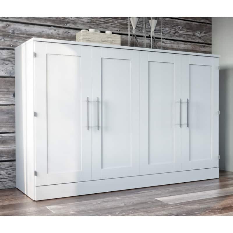 Pur by Bestar Cabinet Murphy Bed with Mattress and USB Port