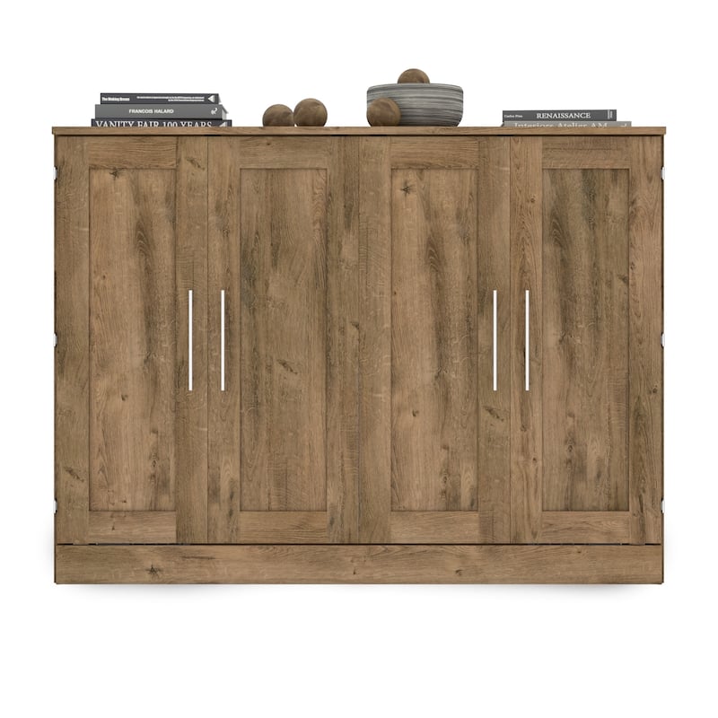 Pur by Bestar Cabinet Murphy Bed with Mattress and USB Port