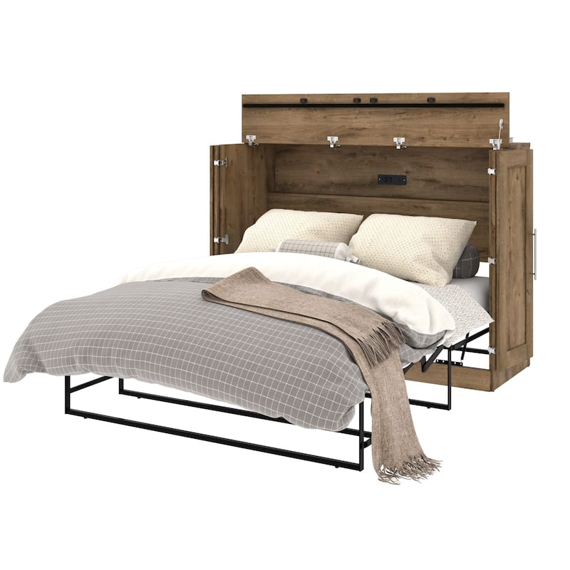 Pur by Bestar Cabinet Murphy Bed with Mattress and USB Port