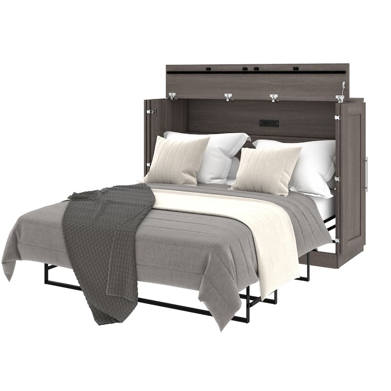 Pur by Bestar Cabinet Murphy Bed with Mattress and USB Port