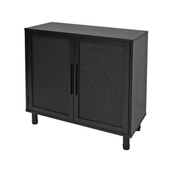 Shop Hopper Studio Delancey Black 2 Door Cabinet Free Shipping